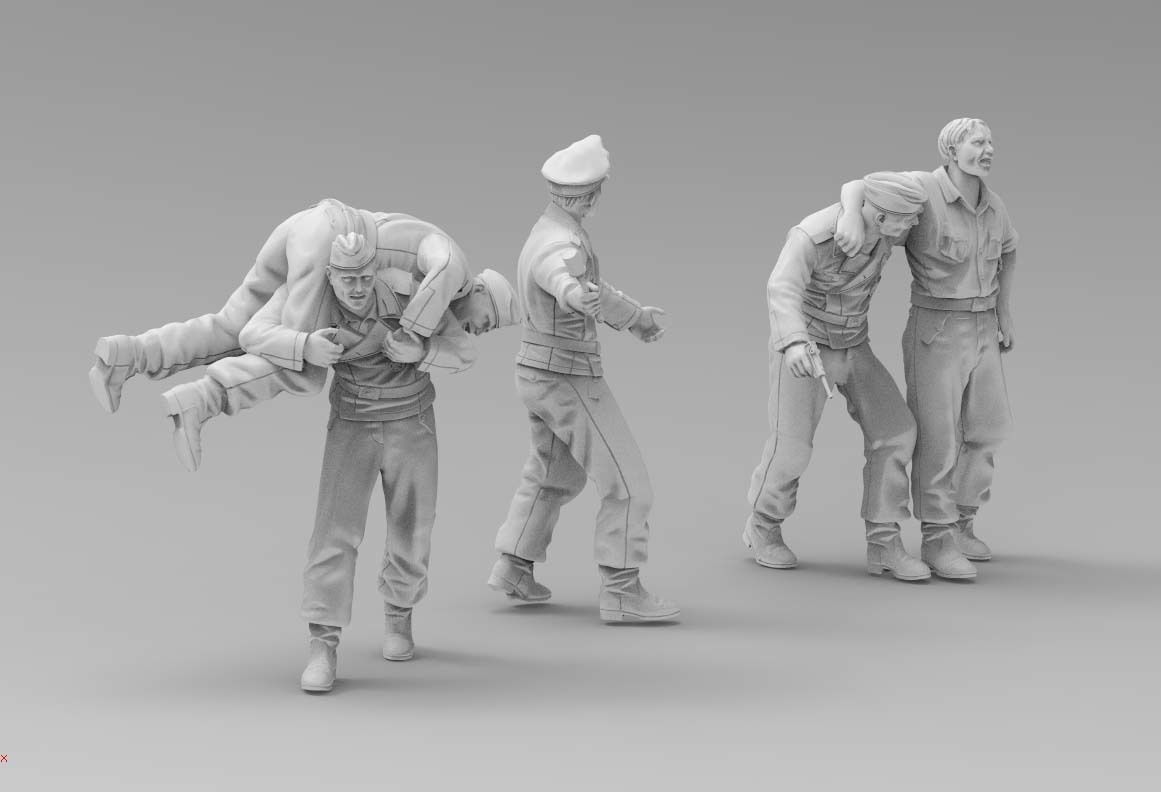 German soldiers tank crew 3D print model_19