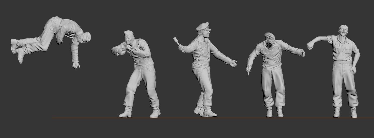 German soldiers tank crew 3D print model_35