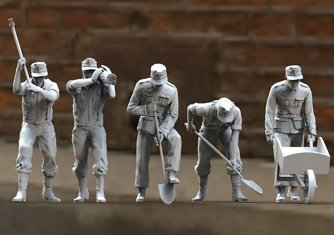 German soldiers 3D print model