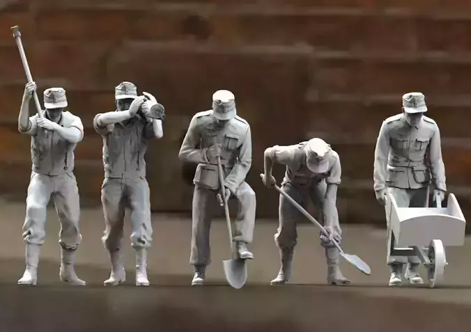 German soldiers 3D print model