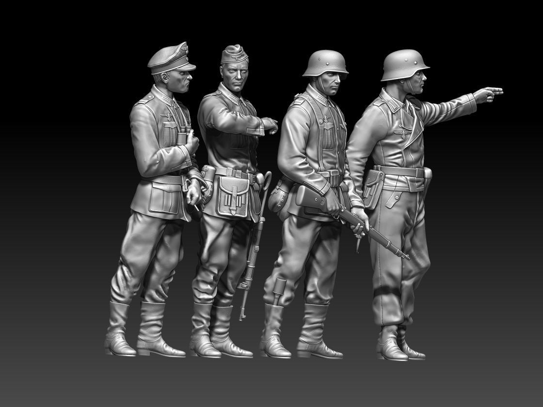 German soldiers 3D print model_2