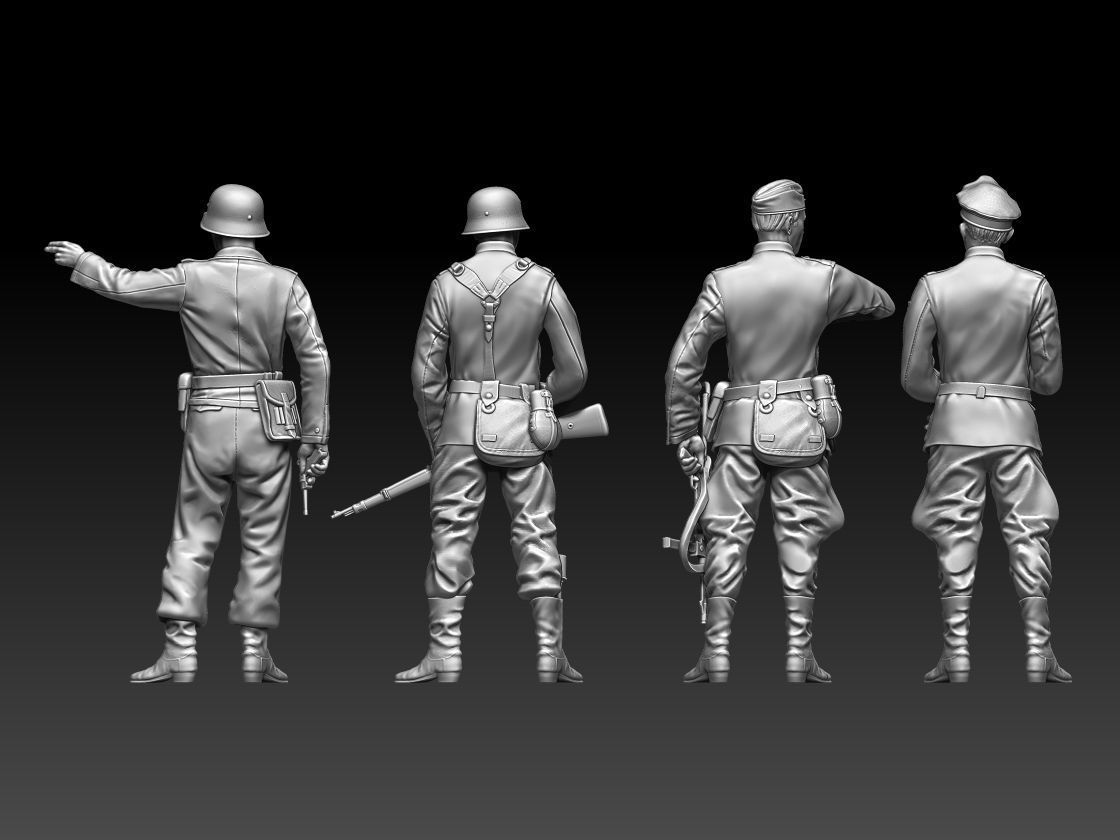 German soldiers 3D print model_7