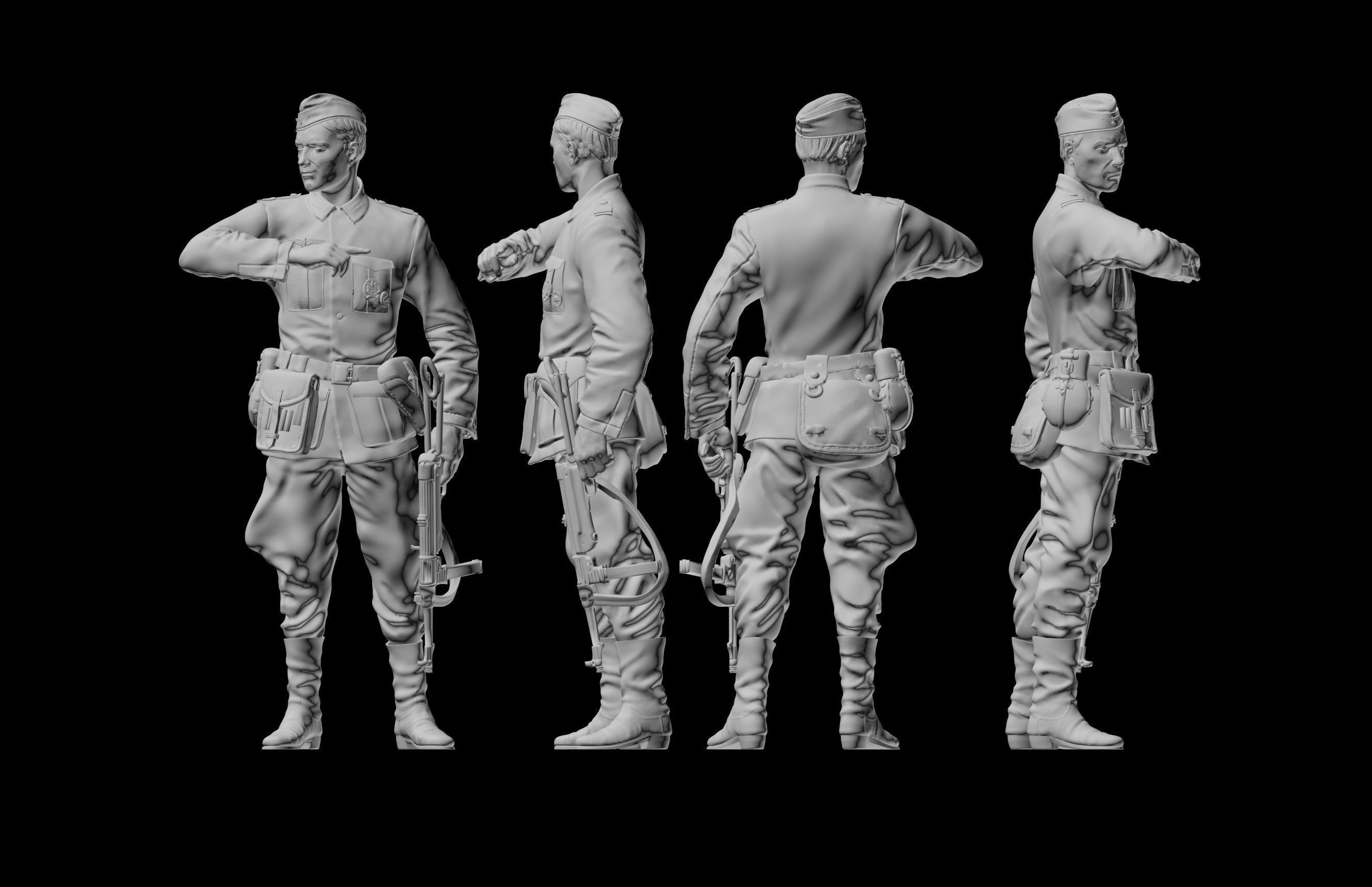 German soldiers 3D print model_17
