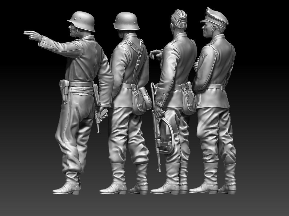 German soldiers 3D print model_4