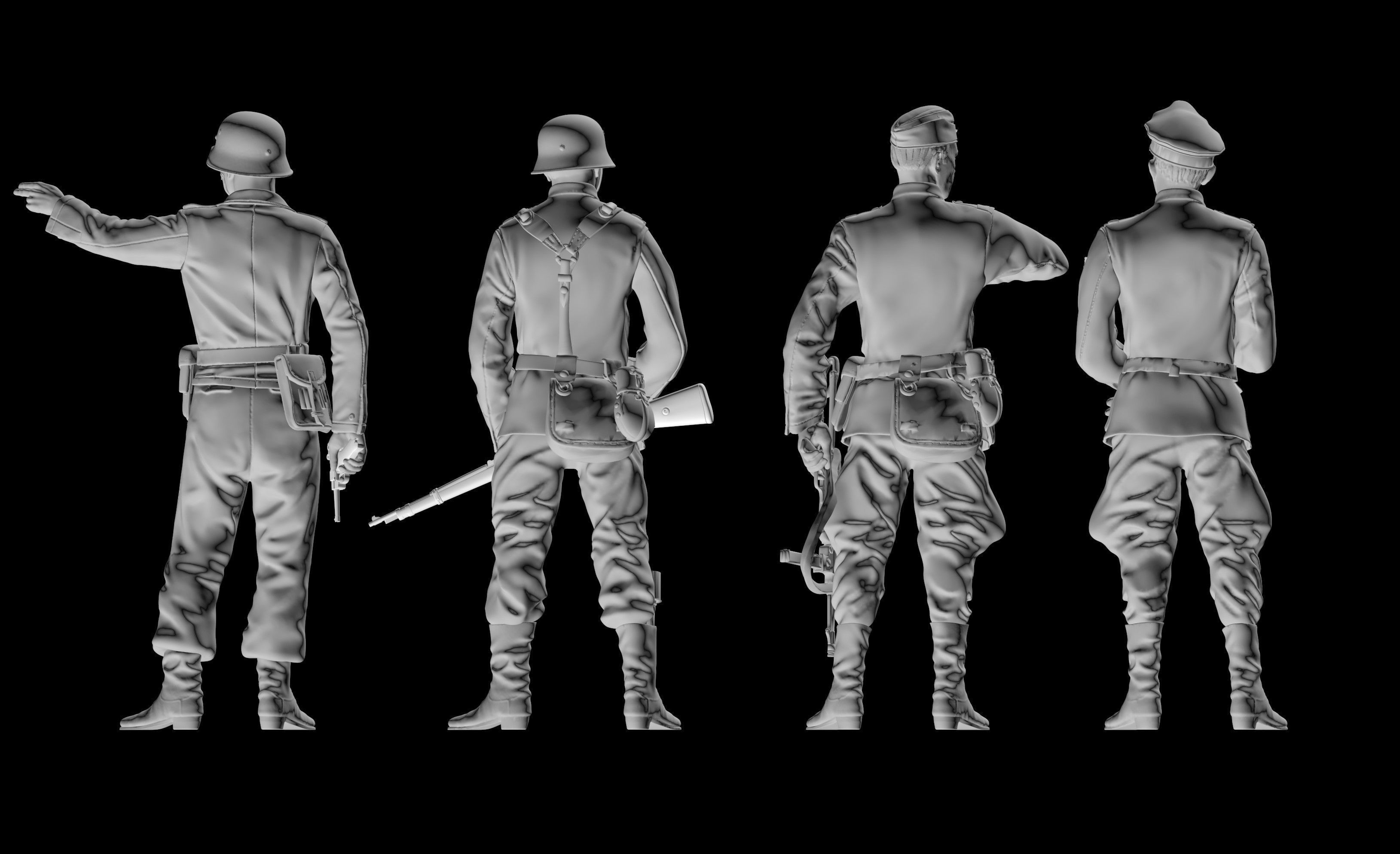 German soldiers 3D print model_13