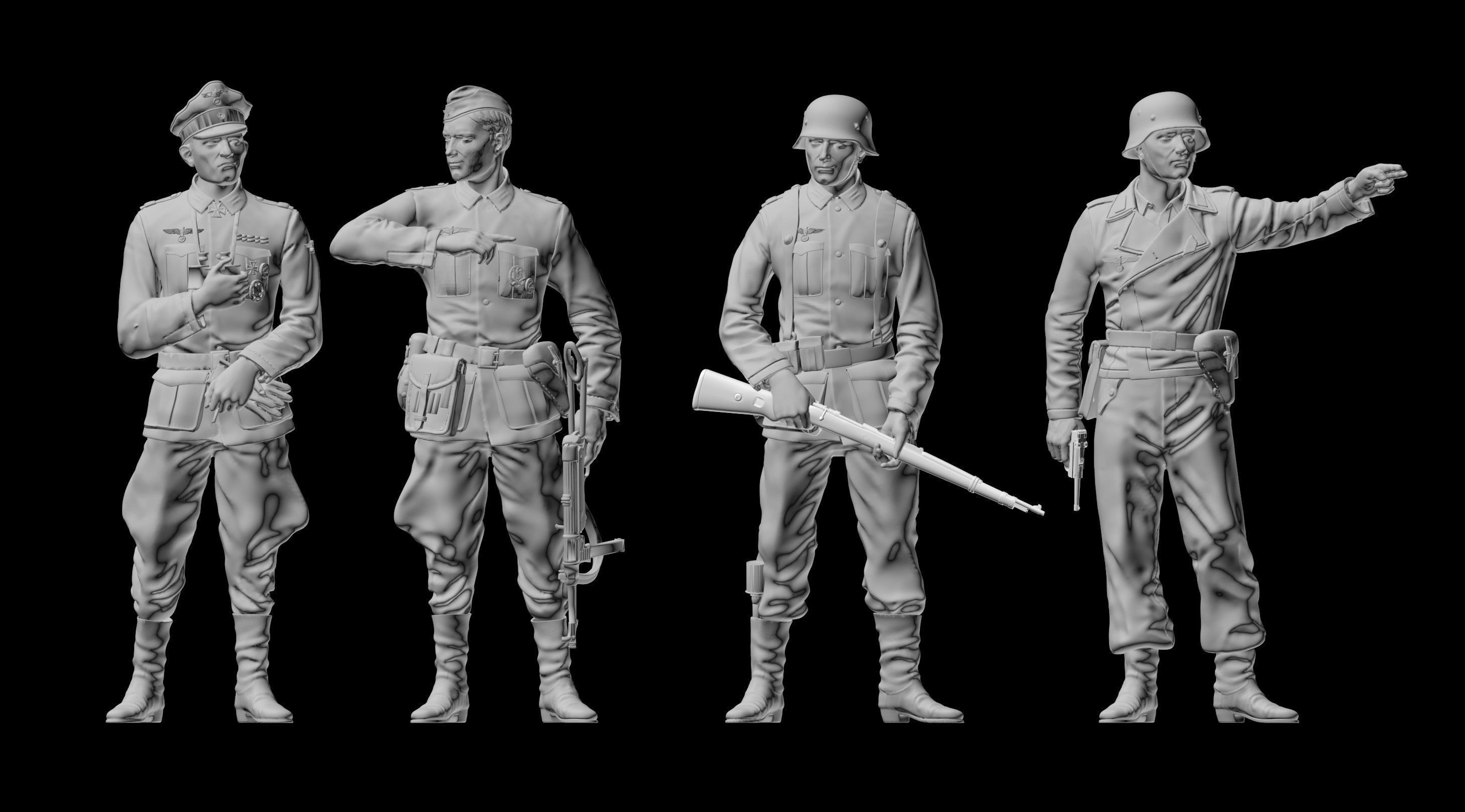 German soldiers 3D print model_11