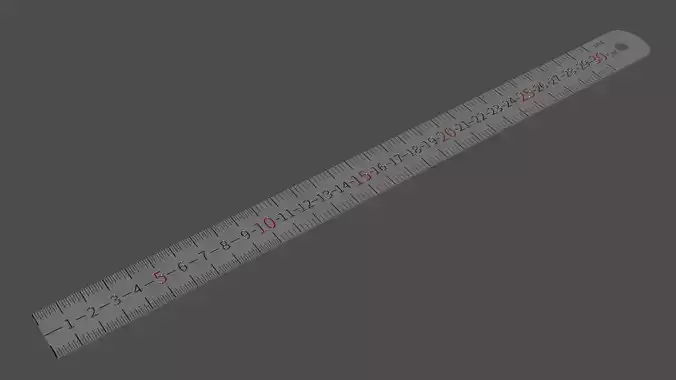 3D model Metal ruler 30 cm 3D model VR / AR / low-poly | CGTrader
