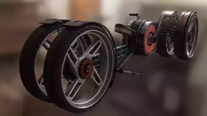 Modulator - cyberpunk Electric motorbike 3D model