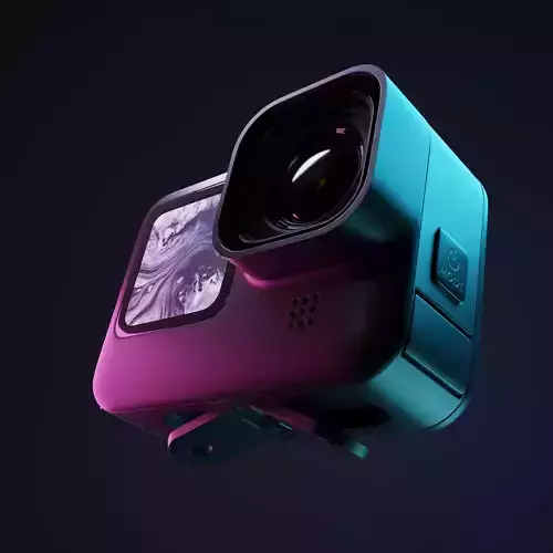 Action cam - PBR Low-poly 3D model