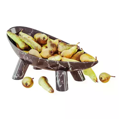 Decorative vase black marble with pears Conference