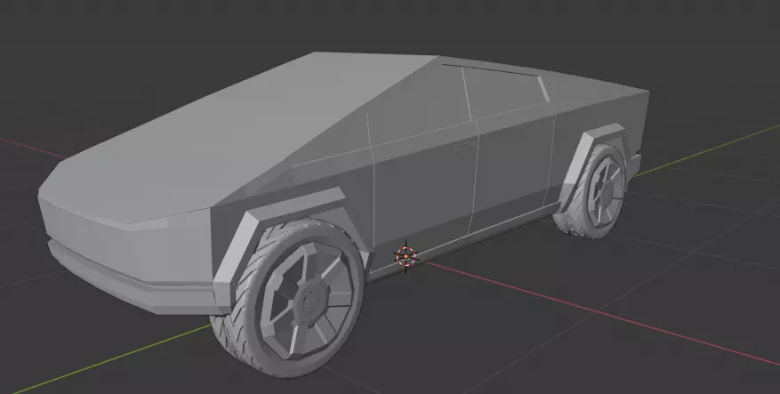 Tesla Cyber truck Free low-poly 3D model_0