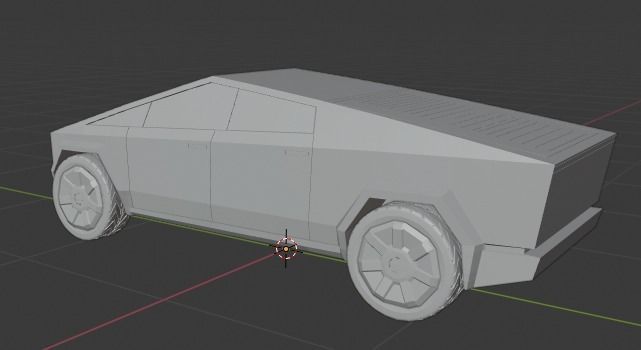 Tesla Cyber truck Free low-poly 3D model_2
