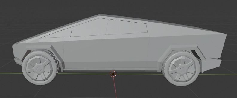 Tesla Cyber truck Free low-poly 3D model_1