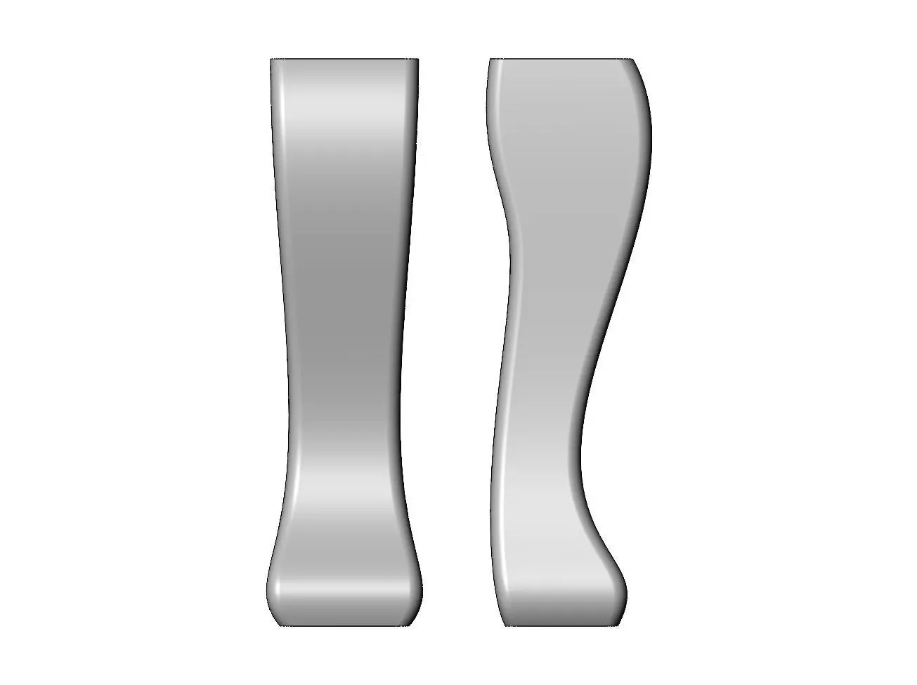 Traditional furniture leg and foot 3D print model