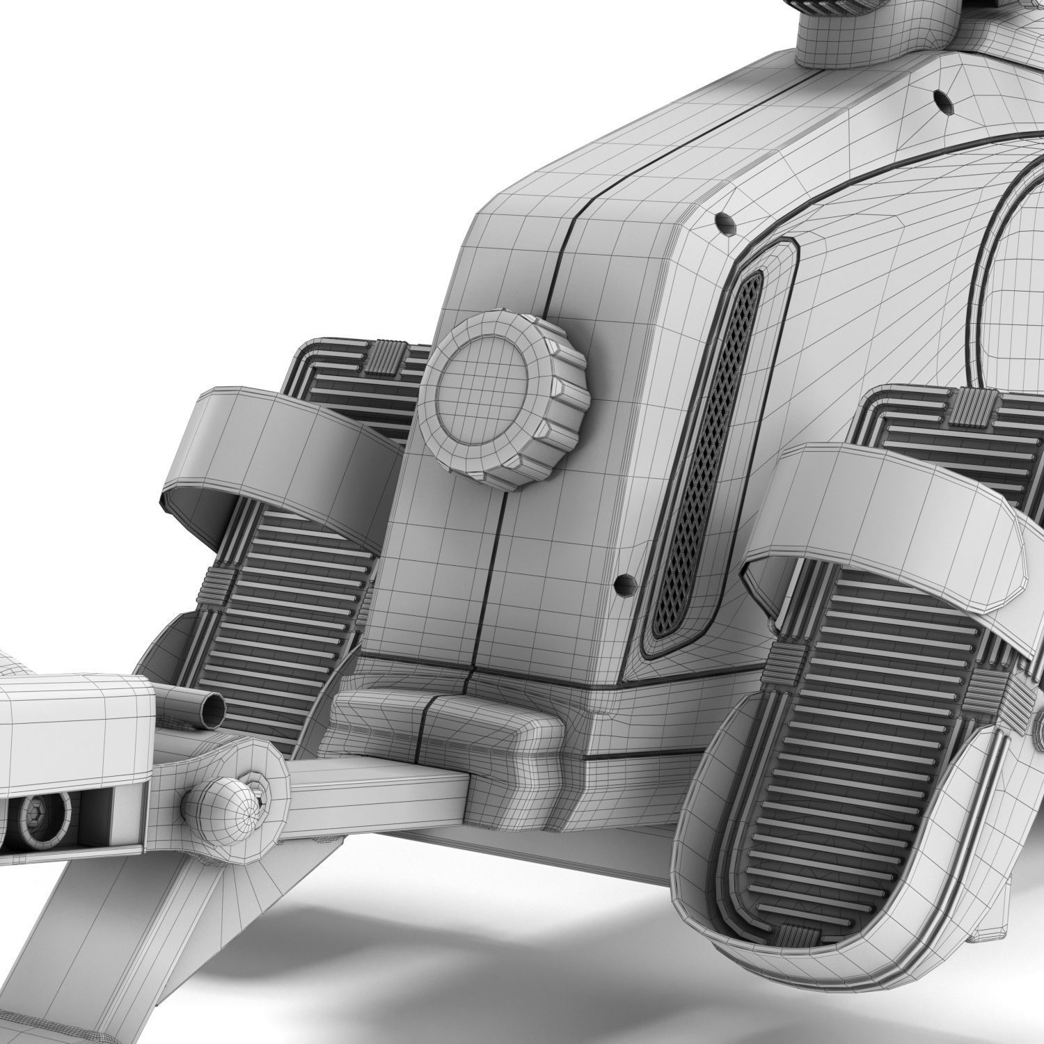 Rowing machine Xterra ERG 200 3D model_25