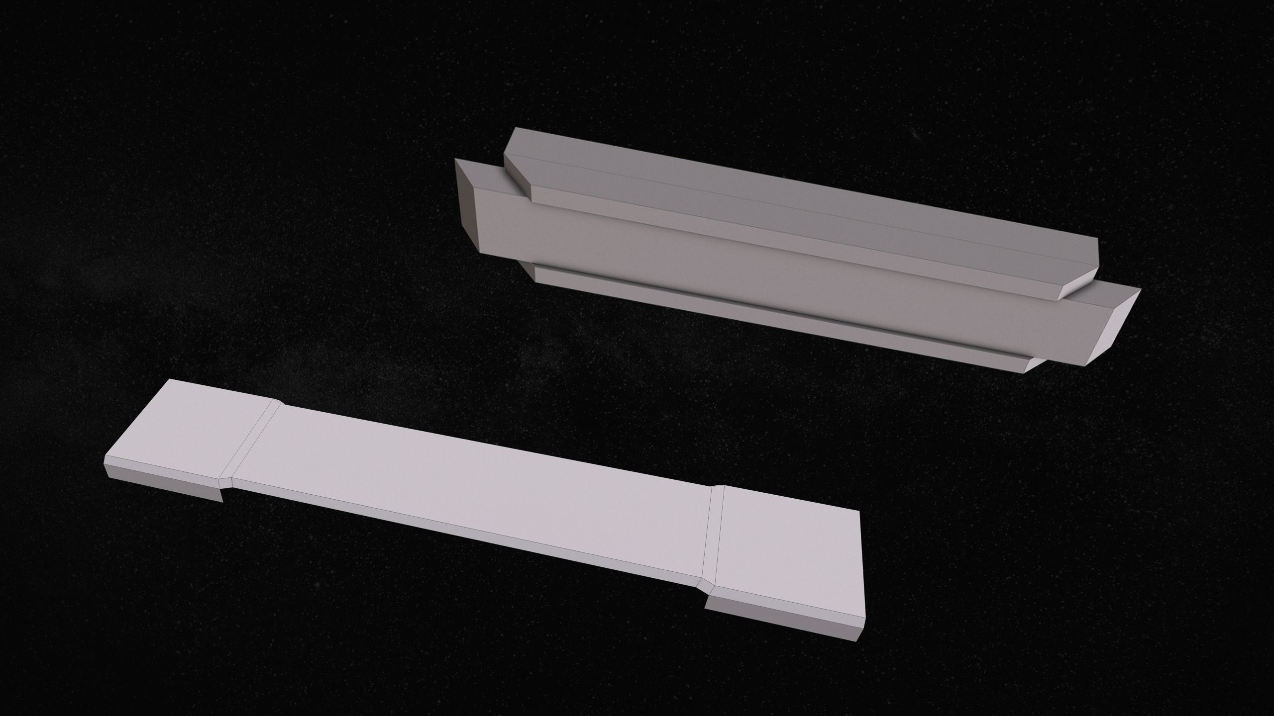 Sci-Fi Modular Corridor with Door Ver 1 Low-poly 3D model_17