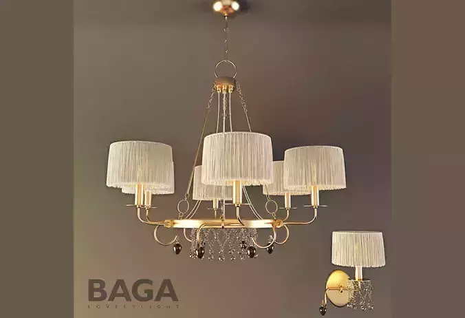 Chandelier with sconce Baga 3230 3240 DX 3D model