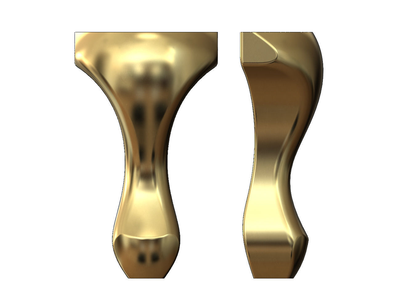 Antique Queen Anne Leg and Feet 3D model 3D printable | CGTrader