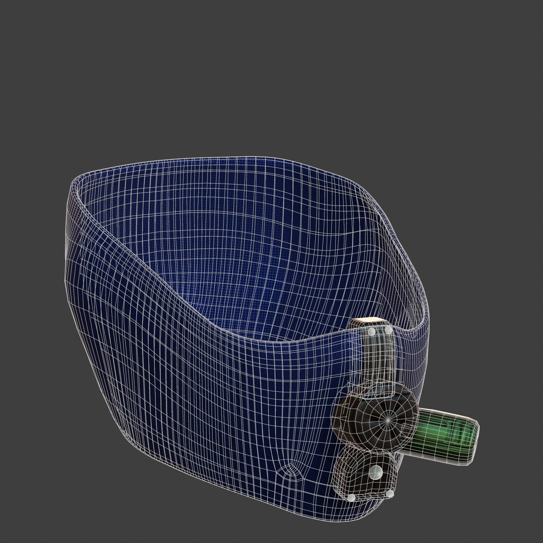 Gas mask helmet 3d model scifi Low-poly  Low-poly 3D model_8