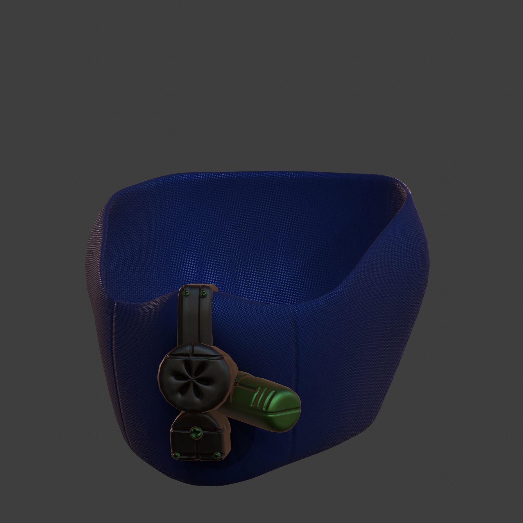 Gas mask helmet 3d model scifi Low-poly  Low-poly 3D model_2