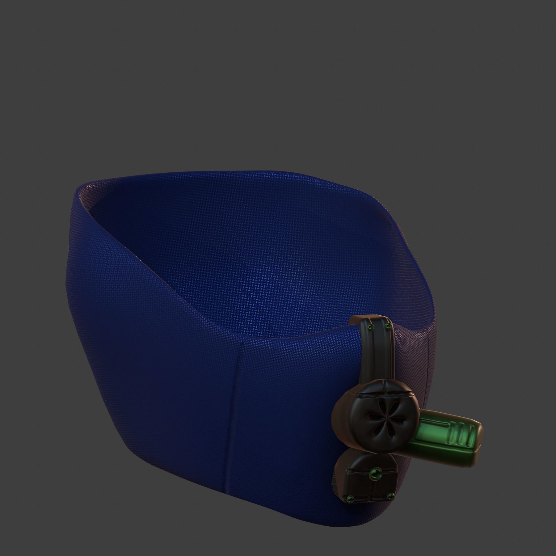 Gas mask helmet 3d model scifi Low-poly  Low-poly 3D model_3