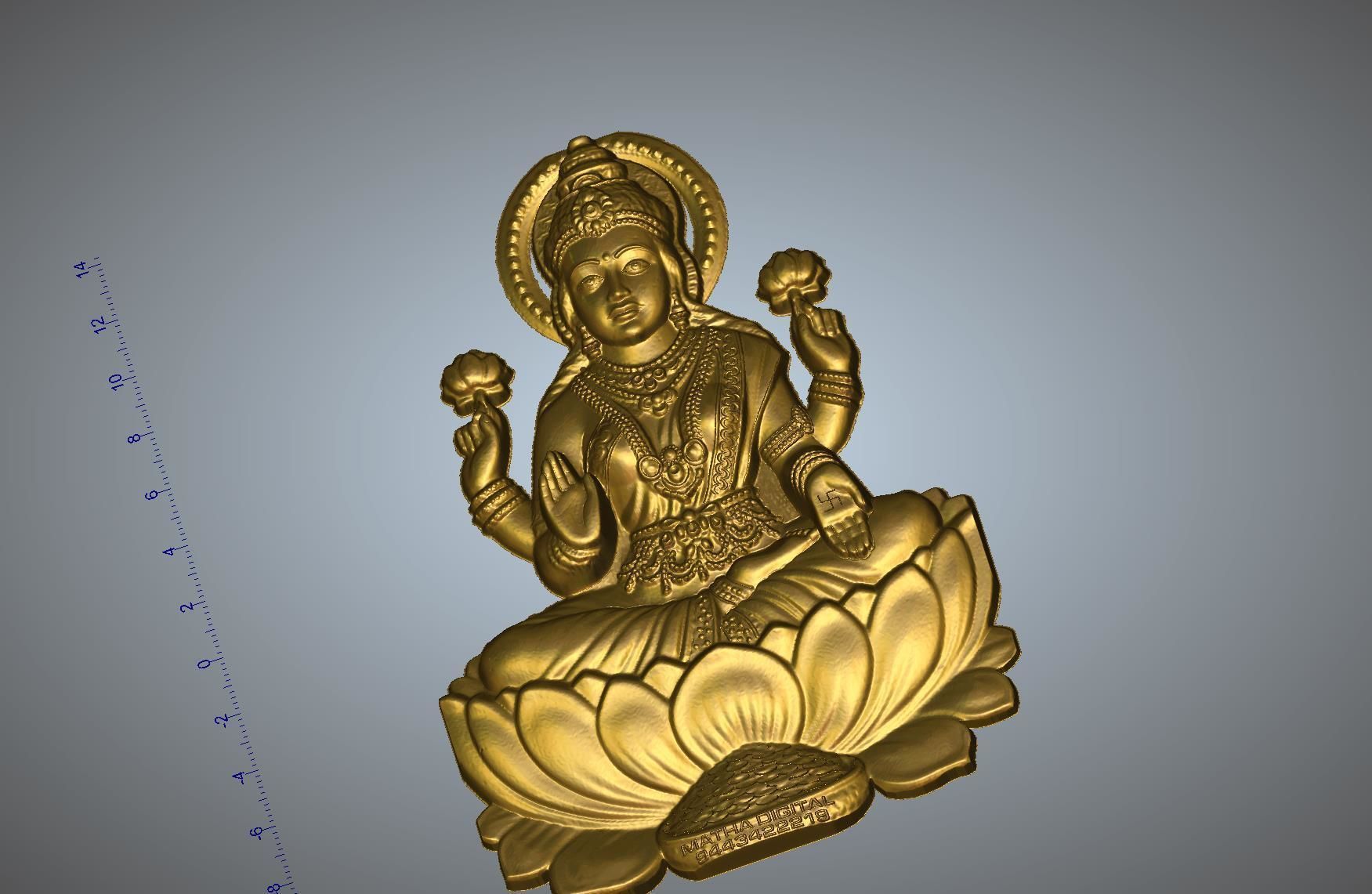 Laxmi ji 3D print model_4