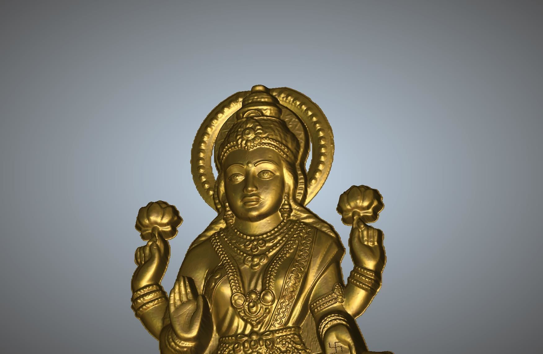 Laxmi ji 3D print model_3