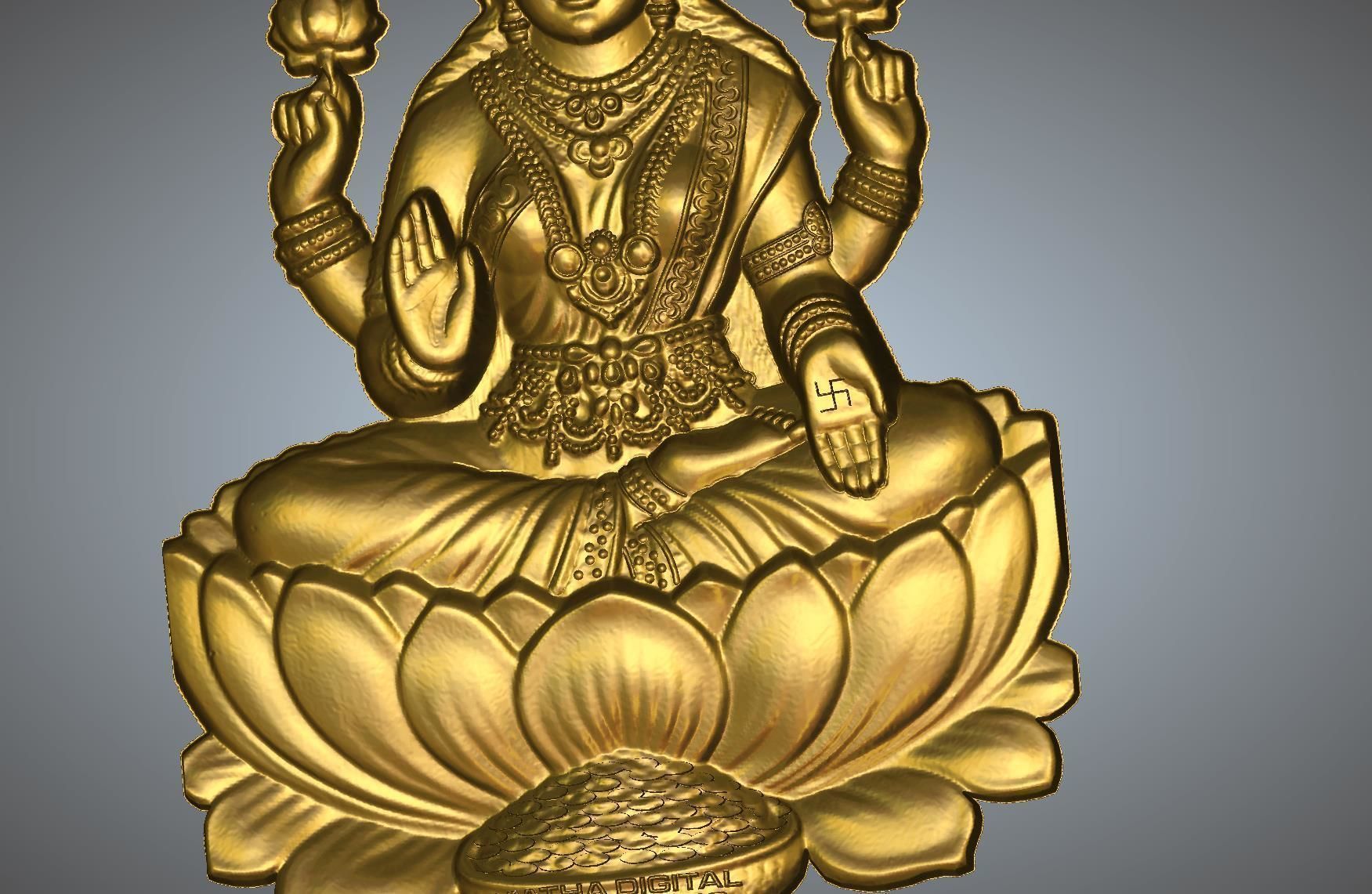 Laxmi ji 3D print model_2