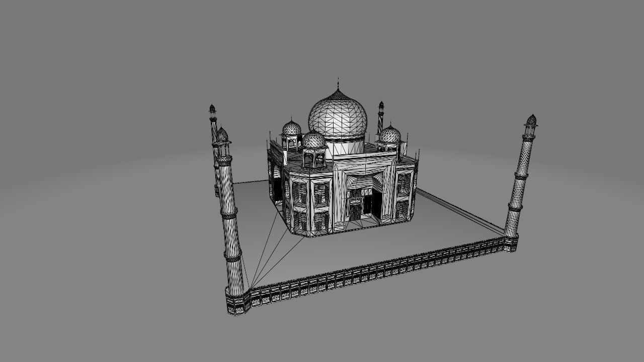 Taj Mahal  3D model_7