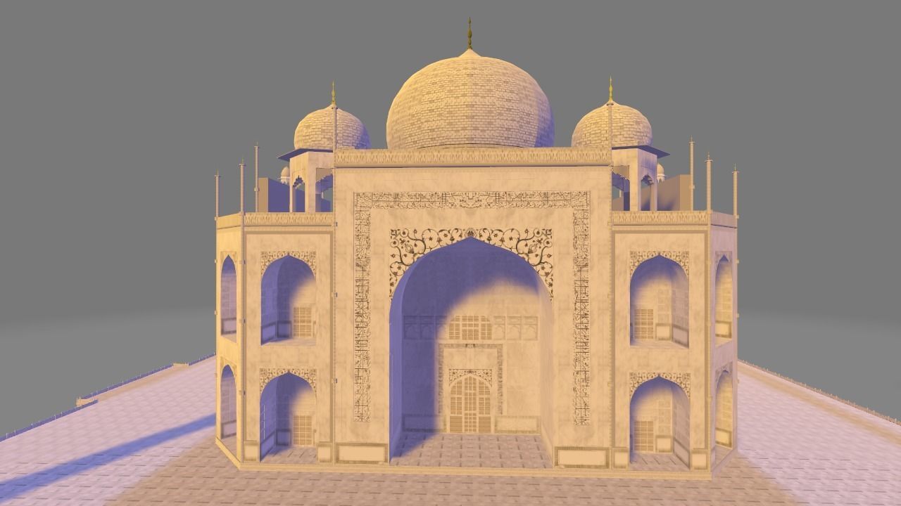 Taj Mahal  3D model_3