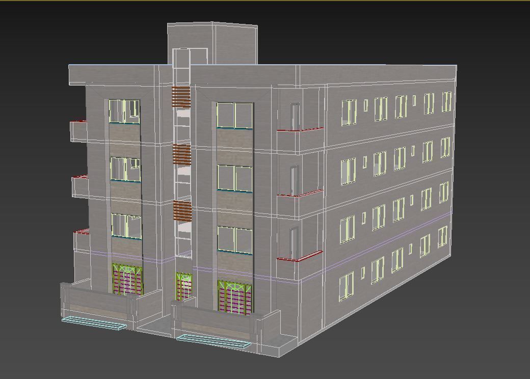 building apartment 3D model_4