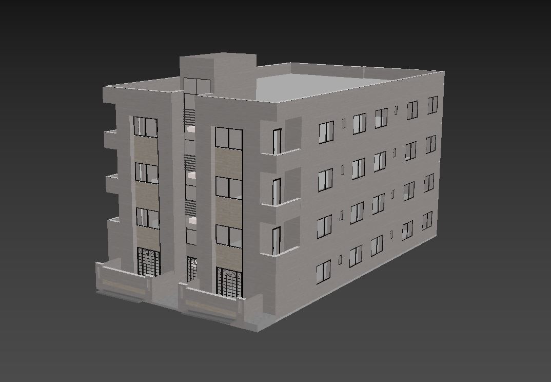 building apartment 3D model_3