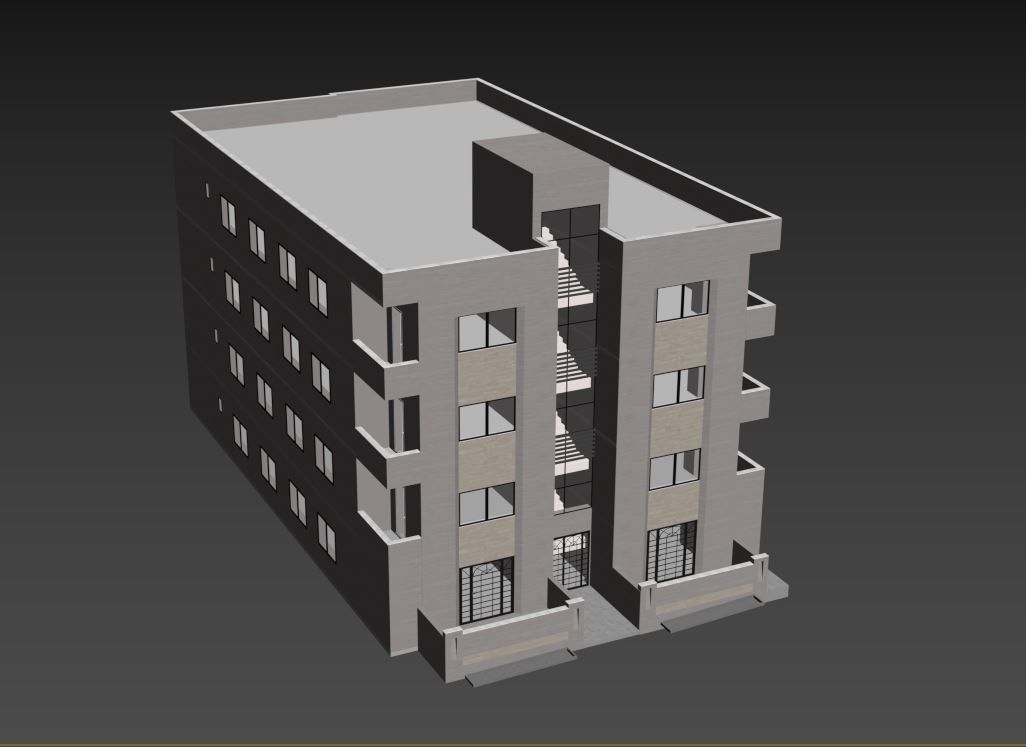 building apartment 3D model_2