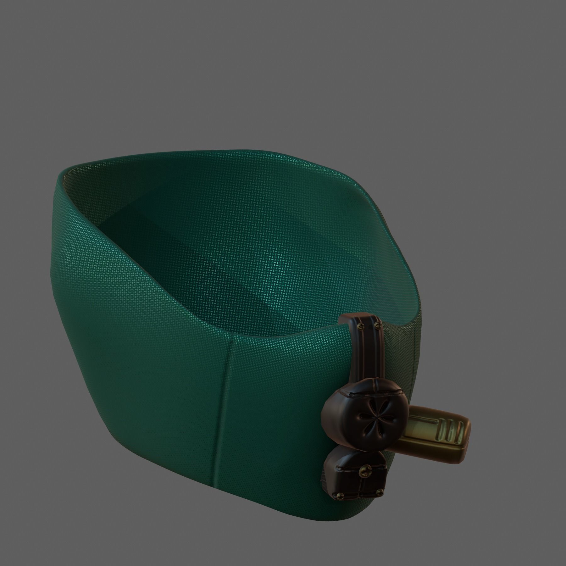 Gas mask helmet 3d model scifi Low-poly Low-poly 3D model_4