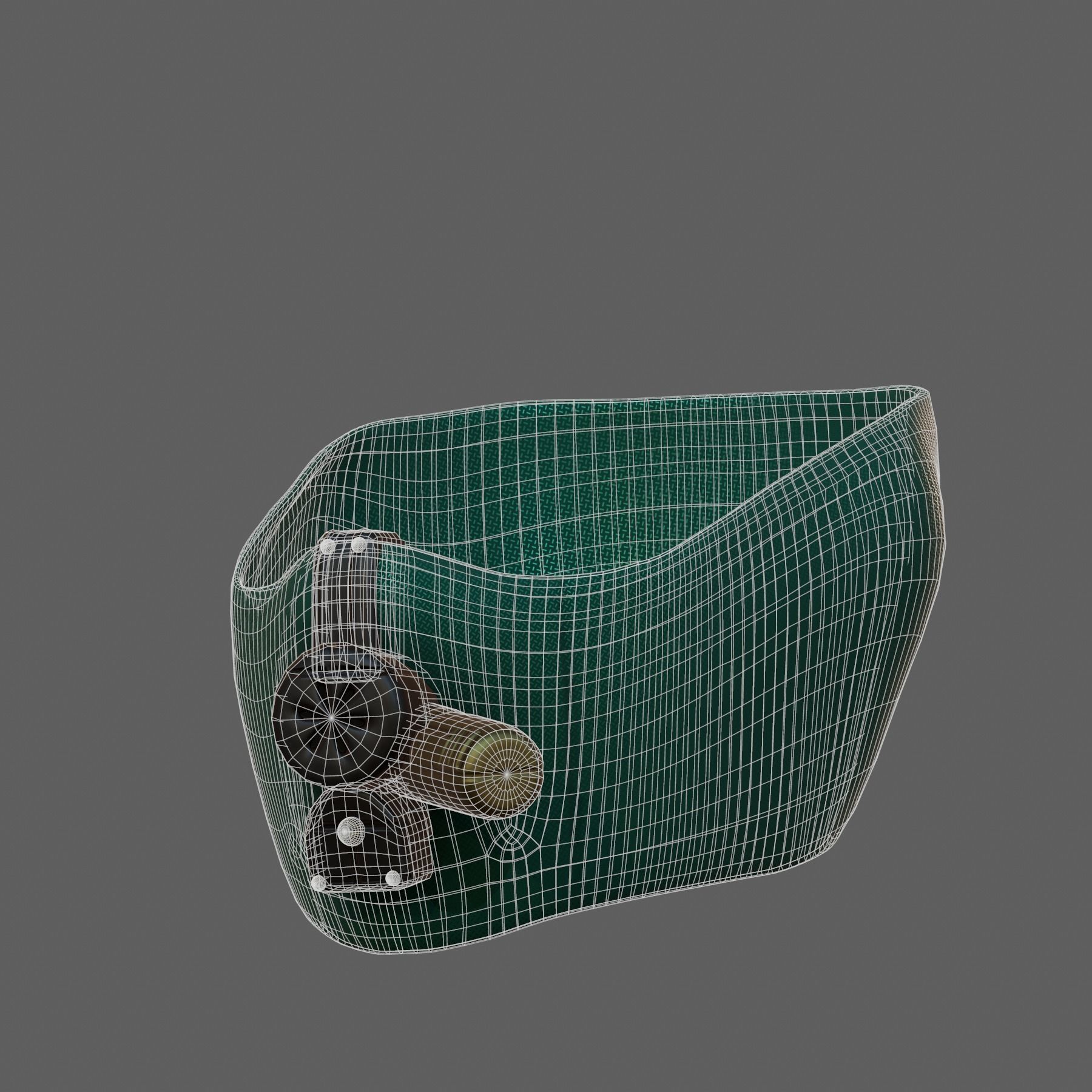 Gas mask helmet 3d model scifi Low-poly Low-poly 3D model_7