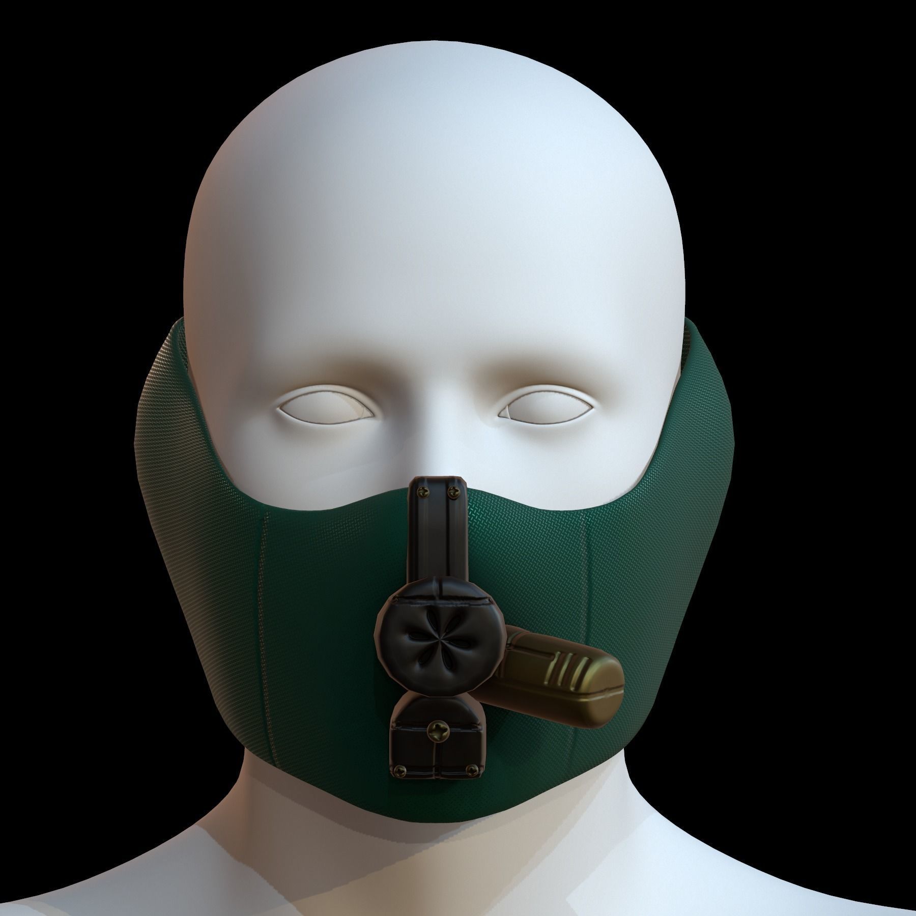 Gas mask helmet 3d model scifi Low-poly Low-poly 3D model_1