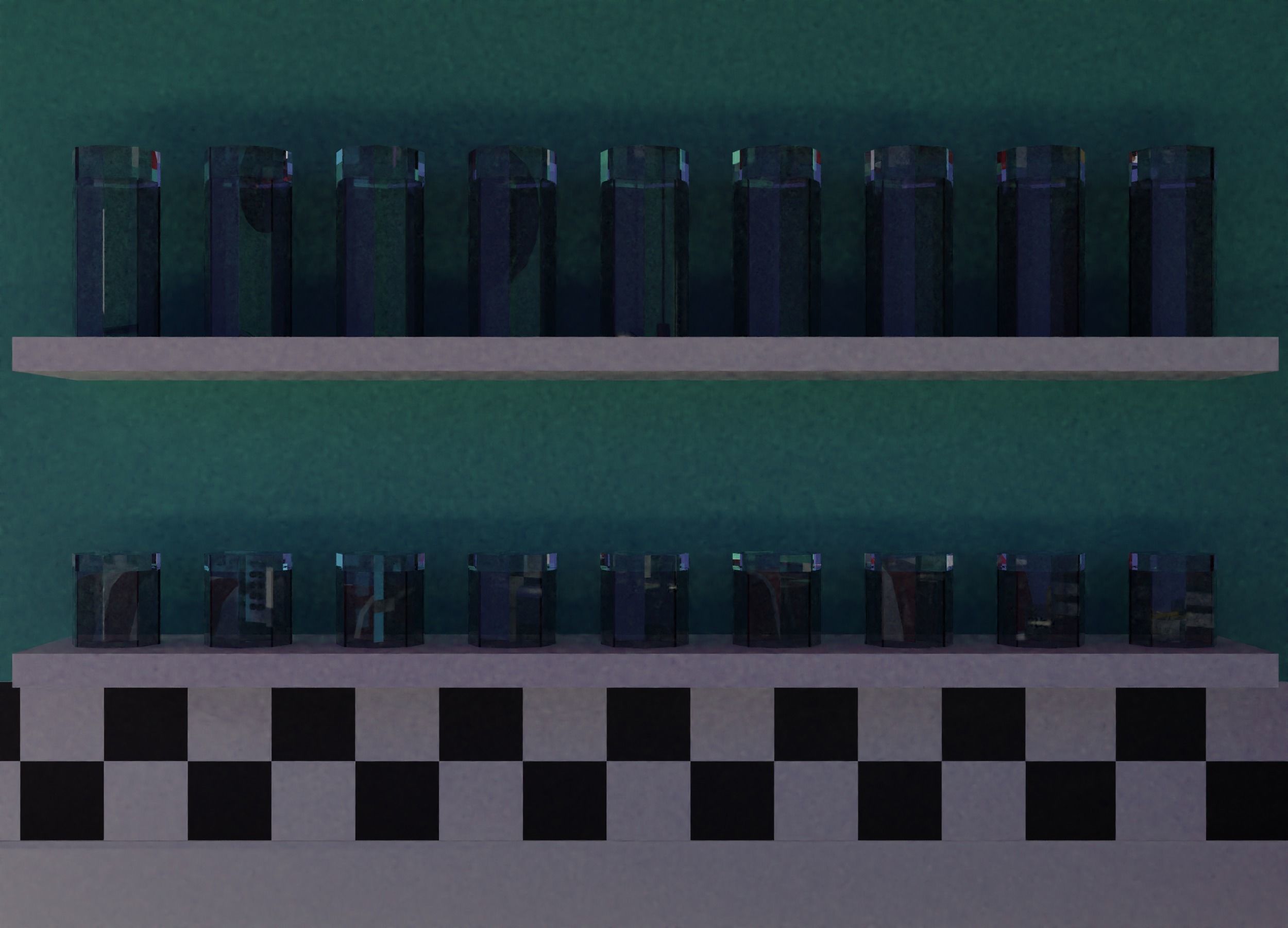 American Diner Low-poly 3D model_7