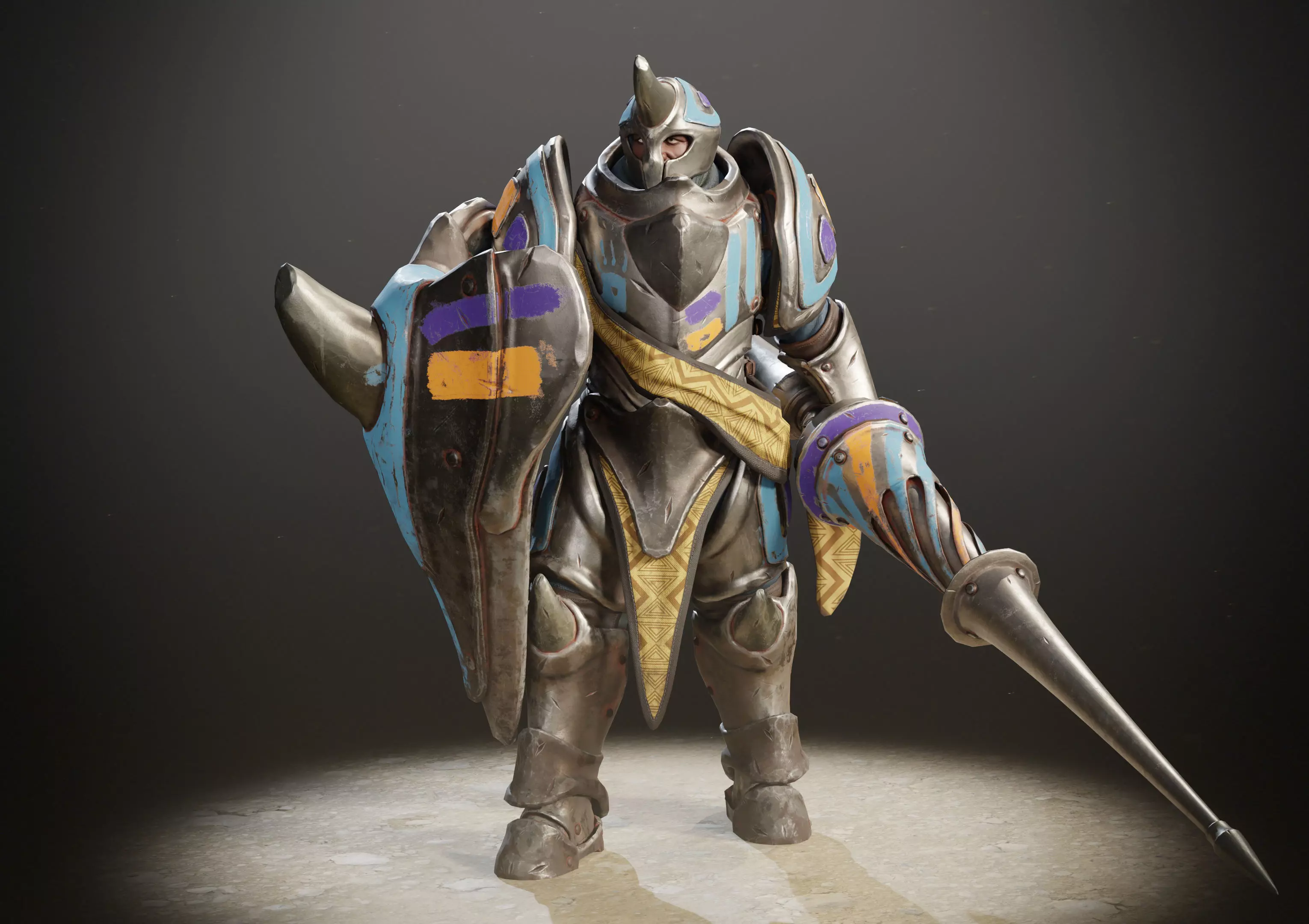 Rhinoceros Guardian - Game Ready Character Low-poly 3D model