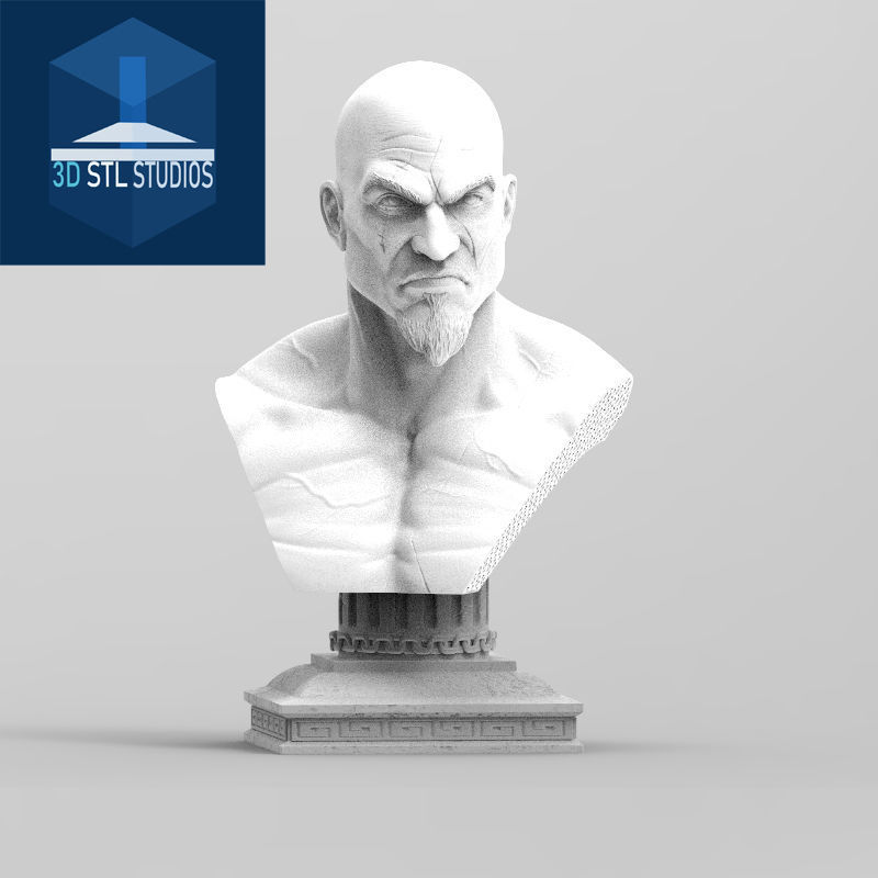 KRATOS BUST GOW3 3D print model_1