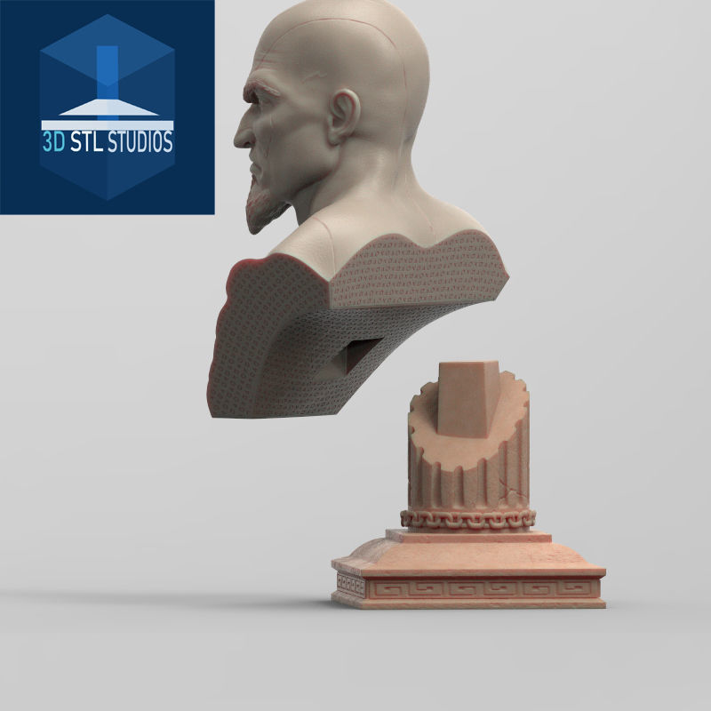 KRATOS BUST GOW3 3D print model_7