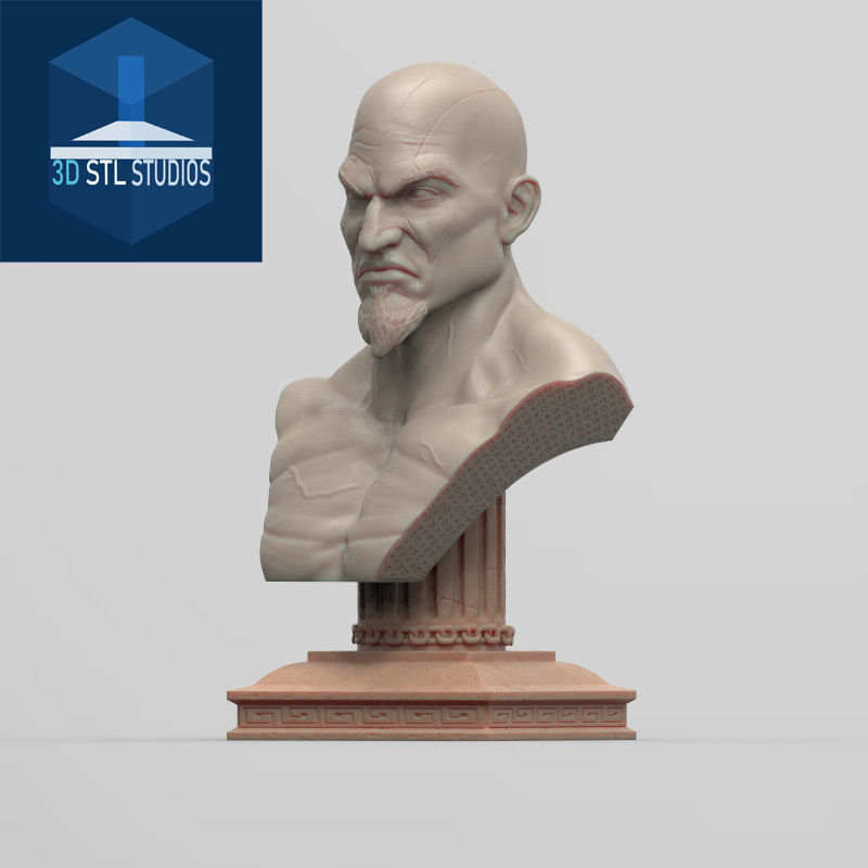 KRATOS BUST GOW3 3D print model_6