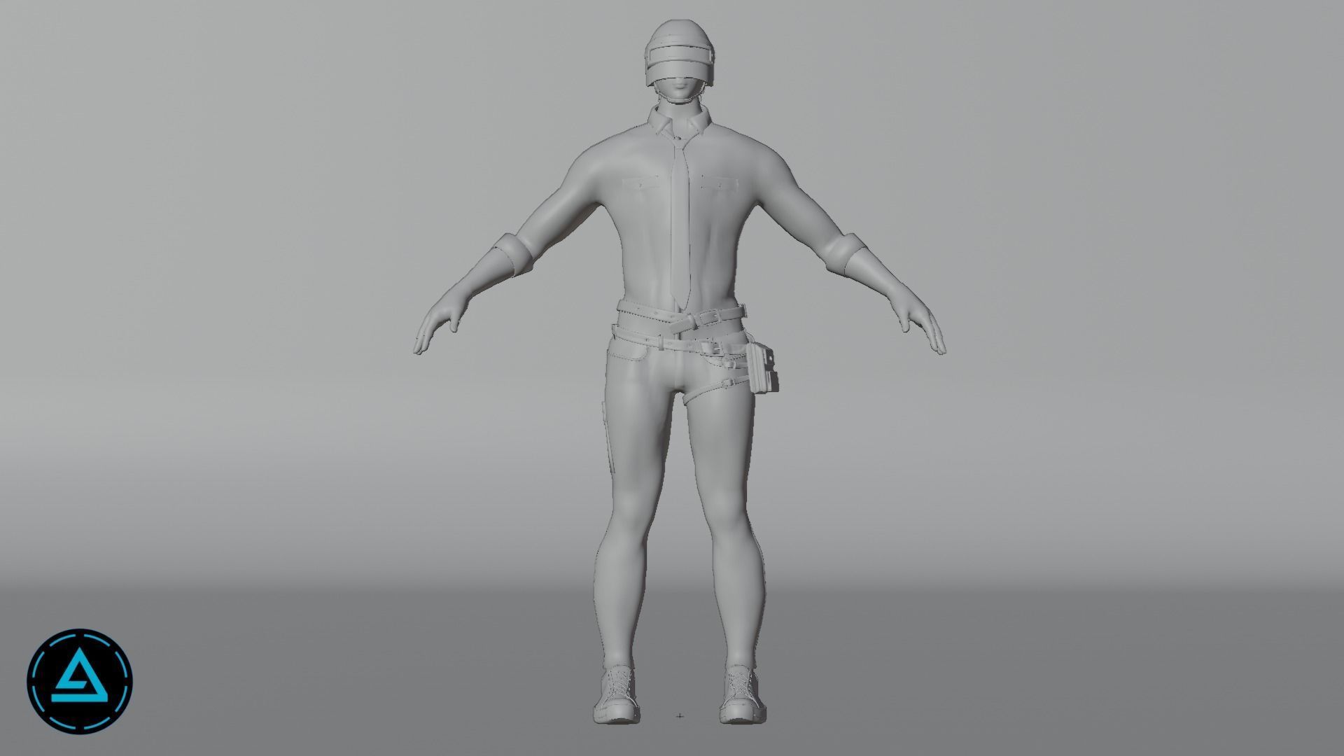 PUBG Type Character  3D model_3