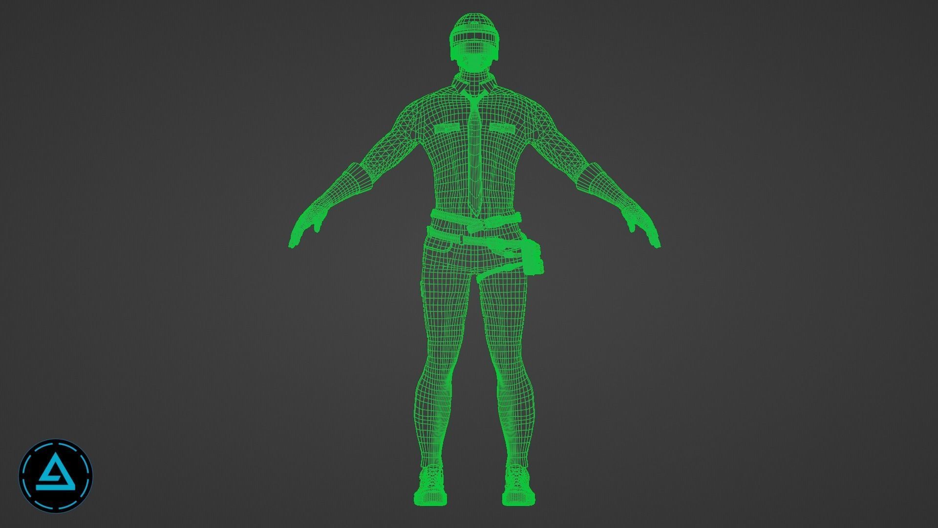 PUBG Type Character  3D model_4