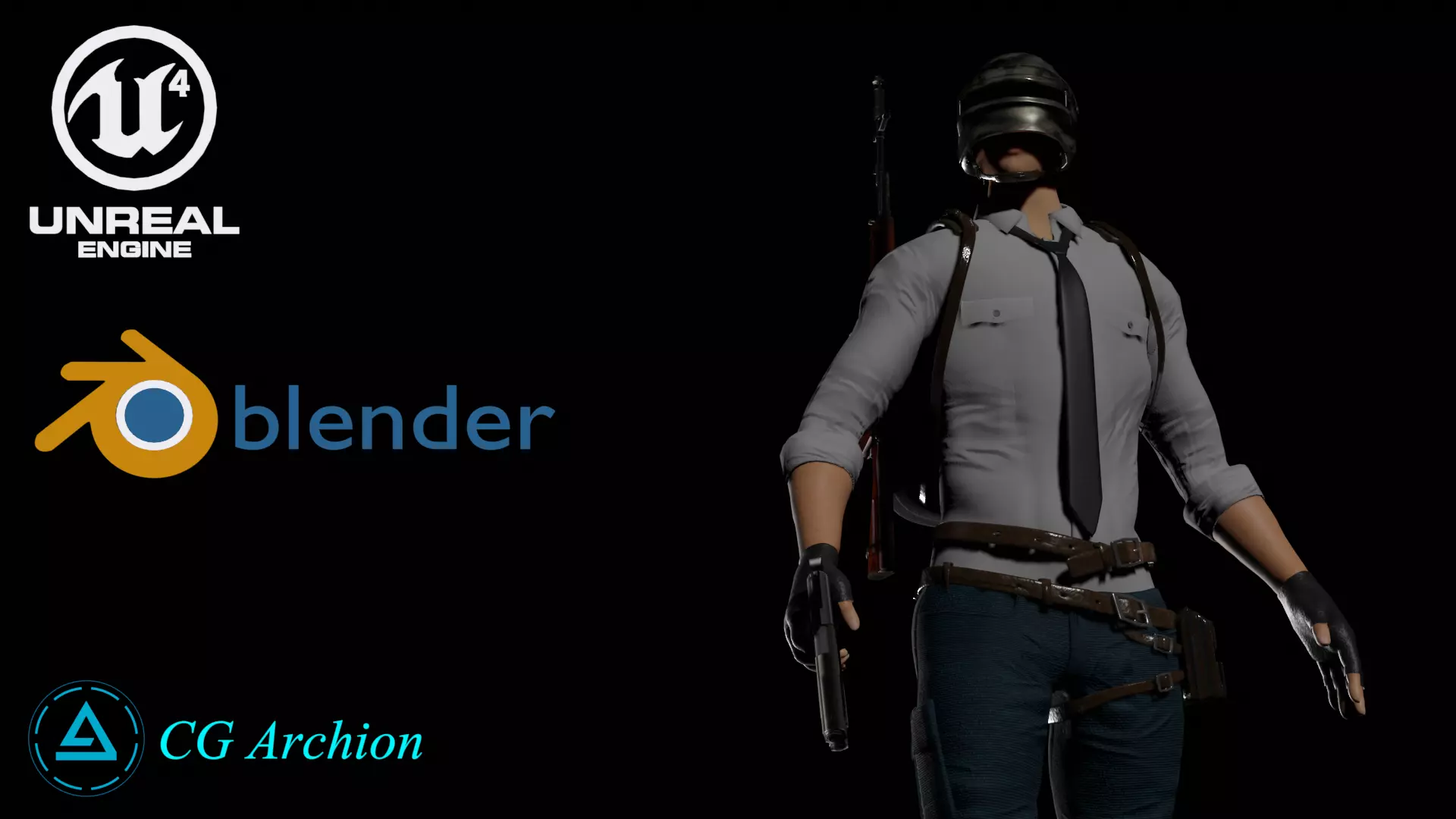 PUBG Type Character  3D model_0