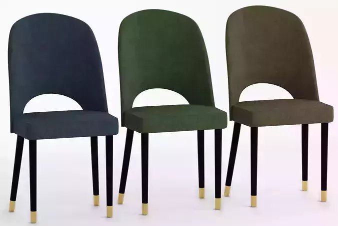 Chair velvet with legs