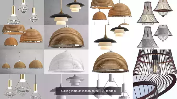 suspension lamp collection set 01 