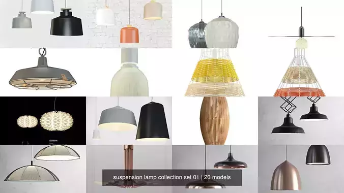 suspension lamp collection set 01
