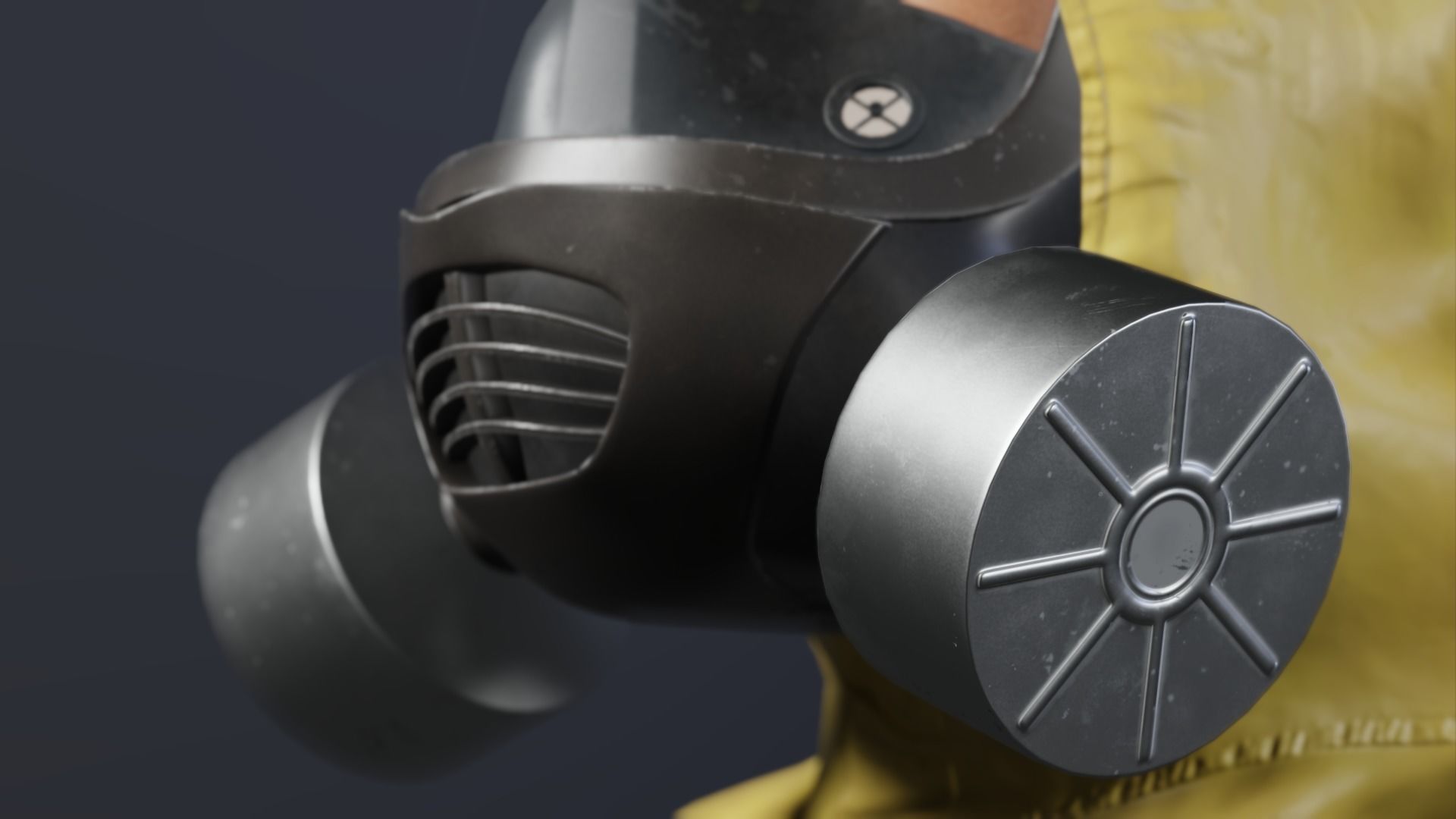 Man in hazmat suit Low-poly 3D model_11