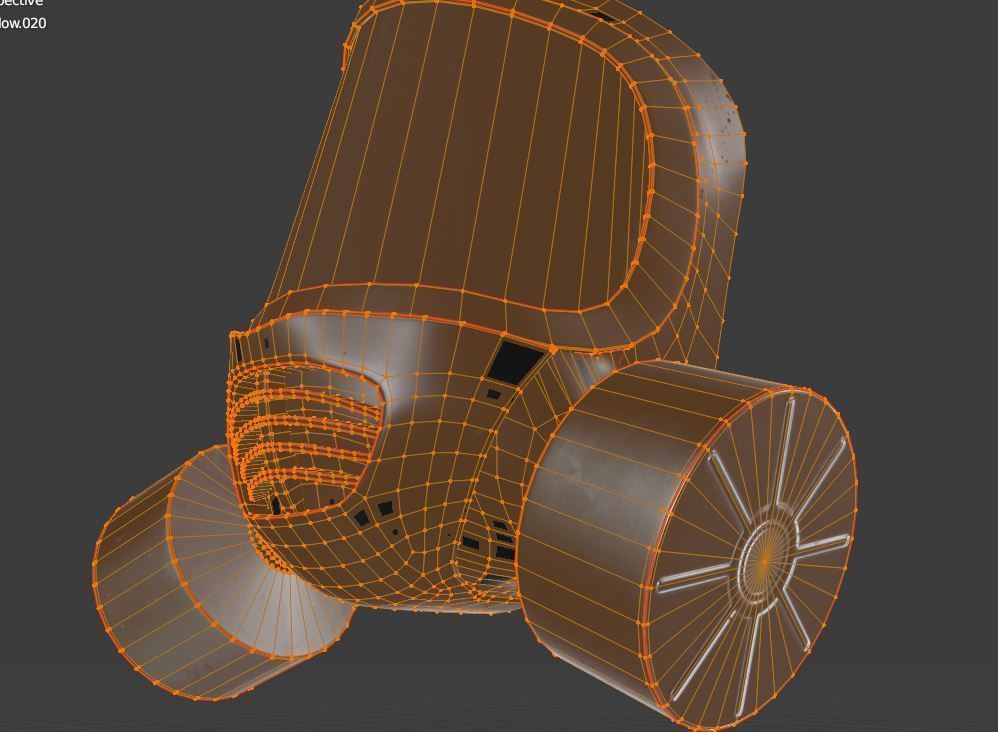 Man in hazmat suit Low-poly 3D model_24