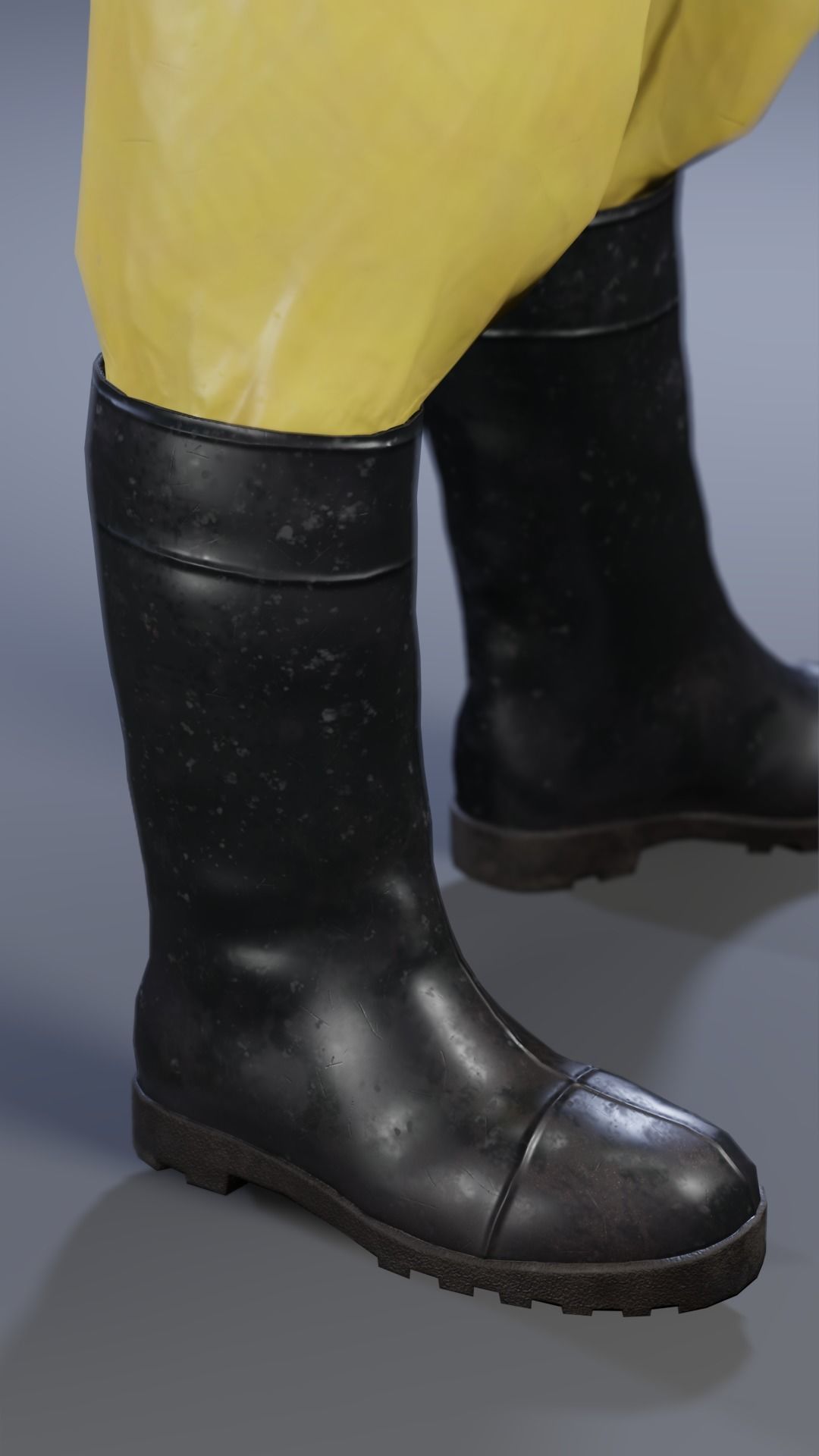 Man in hazmat suit Low-poly 3D model_14